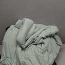 UNIKOME King Size Comforter Set Sage Green - Ultra Soft Boho Pintuck Down Alternative Bedding Set for Winter, All Seasons, 3 Pieces Lightweight Warm Pinch Pleat Bed Set with Comforter