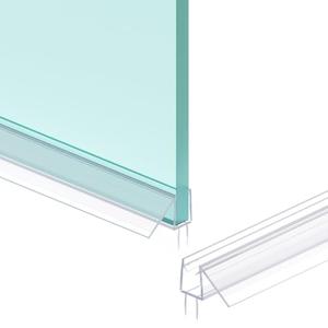 Shower Door Bottom Seal Strip, 2PCS Seal Strip, Ultra Clear PVC, 39" Length, Fits 8mm Thick Glass, Prevents Leaks, Easy Installation, No Adhesive Required (Ultra Clear, 39in for 5/16"(8mm) Door)