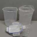 2 Pcs 5.5Lbs Rice Dispenser Storage Containers, Rice Container with Measuring Cup & Pour Spout, Kitchen Plastic Airtight Container for Cereal, Grain, Flour, Sugar, Oatmeal, Dry Pet Dog Food