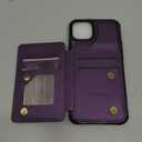 Vinich for iPhone 14 Wallet Case with Card Holder, RFID Blocking Credit Slots Kickstand Shockproof Phone Cover for Women Men, Purple