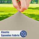 Moosfor Spandex 6 Foot Rectangle Table Cloth 2 Pack, Elastic Fitted Tablecloths for Picnic, Stretch Washable Patio Table Cover for Outdoor, Camping, Banquet and Parties (Taupe, 30"x72")