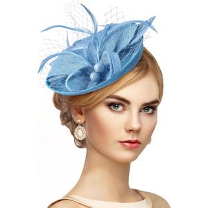 Zinniday Fascinator Tea Party Hat - 2026 Derby Pillbox Kentucky Hat for Women (7.87x5.9inch)