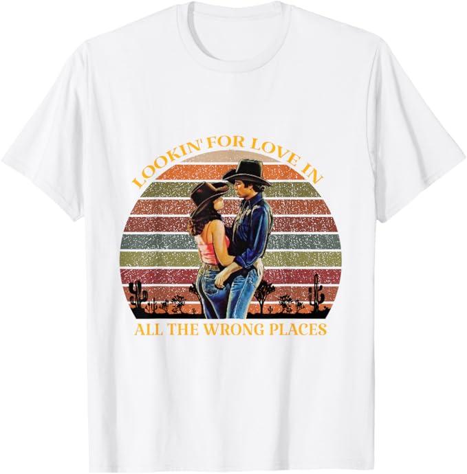 Lookin for Love in All the Wrong Places T-Shirt (White, Size S)