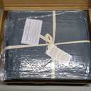 EVERGRACEHOME Cotton Sateen Quilt Set Queen Size, Pre-Washed Cotton Channel Stitch Coverlet Bedspread, 3 Pieces Lightweight Soft Bedding Sets for All Season, with 2 Pillow Shams, Sonoma Blue, Full/Queen