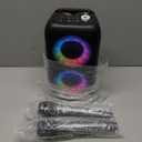 PWBSLAI Bluetooth Speaker with 2 Rechargeable Wireless Microphone - Portable Party Speaker with Colorful Lights - Floorstanding Speakers Support TWS/AUX/USB/TF Card Ideal for Party,Home,Camping