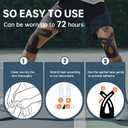 IEADEN Precut Kinesiology Tape for Knees, 10 Pcs - Knee Support & Stability, Knee Pain Relief Athletic Tape - Waterproof & Elastic, Breathable Hypoallergenic Latex-Free Tape, Black