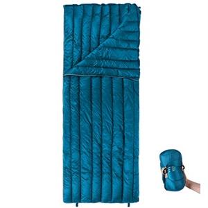 REDCAMP ULTRALIGHT DOWN SLEEPING BAG FOR BACKPACKING, 78.7X31.5” ENVELOPE 59 DEGREE F 800 FILL GOOSE DOWN UNDERQUILT GREAT FOR ADULTS CAMPING HIKING, CYAN