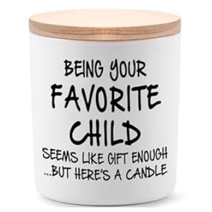 Canldes Gifts for Mom from Daughter or Son Unique Mothers Day Christmas Birthday Gifts for Mom Novelty Being Your Favorite Child Lavender Scented Soy Candle