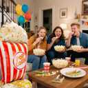 4pcs 60" Giant Popcorn Balloons, 3D Standing Foil Balloon Decorations for Carnival Circus Theme Movie Night Birthday Baby Shower Popcorn Bar & Cannes Party Decor