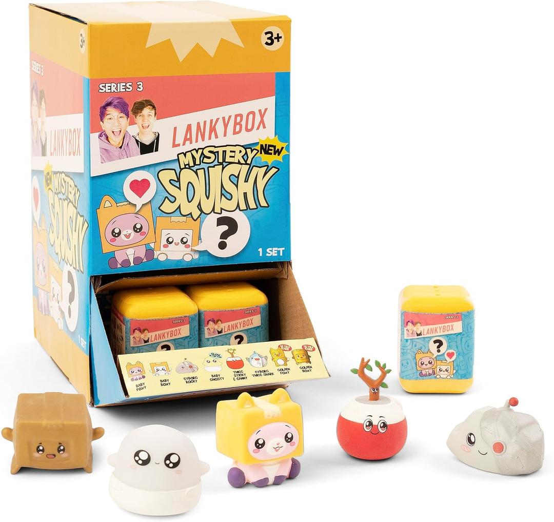 LankyBox Mini Mystery Figures  Party Pack 24-Pack - Series 3, Collectible Mini Figures, Squishy Figures, Officially Licensed LankyBox Merch