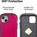 iFace First Class Designed for iPhone 14 Plus Case (6.7")  Cute Shockproof Protective Dual Layer [Hard Shell + Bumper] Phone Cover for Girls, Women [Drop Tested] - Hot Pink