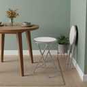 Lavish Home Portable Folding Stool with Backless Seat Set of 2, White, 18”