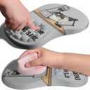 Ergonomic Joint Wrist Support Mouse Pad with Memory Foam Cushion Massage Bump, Carpal Tunnel Pain Relief Mousepad Slope Design for Wrist Rest, 11.8x7.9 in, Funny Coffee Cat