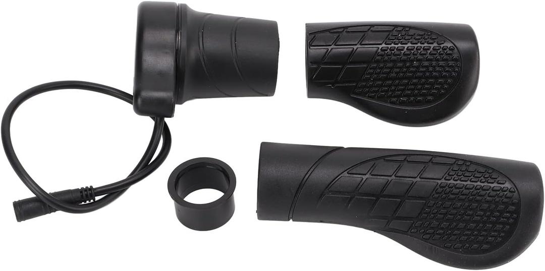 Left Electric Throttle 22.2mm, Bikes Throttle Grip, Non-Slip Half Twist Throttle Handle Waterproof, Waterproof Speed Throttle Handlebar for Bafang BBS02 BBSHD Mid Motors Conversion Kit Accessories
