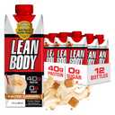 Lean Body Ready-to-Drink Salted Caramel Protein Shake, 40g Protein, Whey Blend, 0 Sugar, Gluten Free, 22 Vitamins & Minerals, 17 Fl Oz (Pack of 12) (EXP 11/03/26)