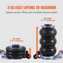 VEVOR Air Jack, 3 Ton/6600 lbs Triple Bag Air Jack, Airbag Jack with Six Steel Pipes, Lift up to 17.7", 3-5 s Fast Lifting Pneumatic Jack, with Adjustable Long Handles for Cars