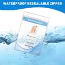 Vertical ID Badge Holders with Soft Edge (Sealable Fits 4x6 Inch Insert) (50 Pack), Waterproof Passport ID Card Holder, Name Tag Holder, Name Badge Holders, Zipper Plastic Badge Holder