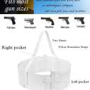 Deep Concealment Shoulder Holster Elastic Tactical Underarm Gun Holster for Men Women (M 33"-38", White)