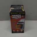 Ontel Handy Heater Turbo Wall Outlet Plug In Heater  Portable Indoor Ceramic Space Heater w/Adjustable Thermostat, 12-Hour Timer, Auto Shut Off, Quiet  Plug In Wall for Office, Bedroom, Camping