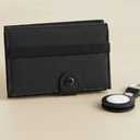 Black Wallet With Case For Air tag