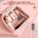 Youbella Cordless Hair Curling Iron Brush, Portable Travel Hair Curler, Mini 1.5 Heated Round Brush, 3-in-1 USB Rechargeable Straightening Wand for Styling & Smoothing, 200 Million Ionic Care, Pink