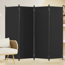 GOJOOASIS Modern 4 Panel Room Divider Folding Privacy Screen For Home Office Dorm Decor,Black
