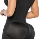 SHAPERX Women's Fajas Colombianas Tummy Control Shapewear Postpartum Full Body Shaper Butt Lifter Bodysuit (Black, 3XL)