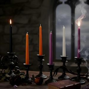 SRCVYLT 6Pcs Ritual Taper Candle Set,10 Inch Handmade Dripless Candle Stick,Orange/Purple/White/Purple Color Candlesticks for Rituals,Unscented Candles Taper for Halloween,Fall Themed Party