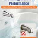 Universal Bathtub Faucet Replacement Tub Spout Fast-Fill, No-Leak Metal Faucet, Easy Installation, Fits 1/2" IPS & 3/4" IPS Thread Pipes, Includes Adapter (Brushed Nickel)