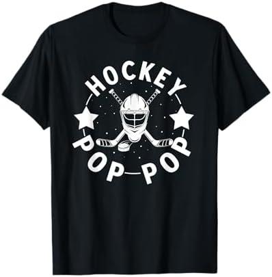 Ice Hockey Pop Pop Grandpa Pop Pop Of A Hockey Player T-Shirt size L