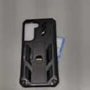 SOiOS for Samsung Galaxy S22 Protective Case: Military Grade Drop Proof Protection Mobile Phone Cover with Kickstand | Rugged Shockproof TPU Matte Textured Sturdy Phone Bumper (Black)