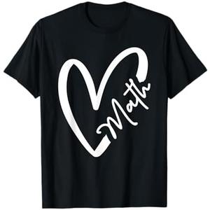 Funny Mathematician Teacher Kids Physicist I Love Math T-Shirt, Medium