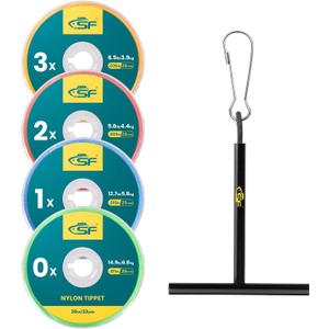 SF Clear Nylon Tippet Line with Holder Fly Fishing Tippets Leaders Trout 0X 1X 2X 3X 4X 5X 6X 7X