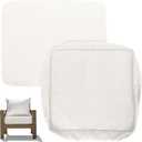 Honeycomb Outdoor Deep Seat Patio Cushion Cover, 24 x 23, Heritage Bone Replacement Slipcover for Outdoor Furniture