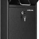 Uniclife Wall Mount Mailbox for Outside, Anti-Theft Heavy Duty Locking Mailbox, Large Mailbox with Key Lock, Security Mail Box, Safe Key Drop Box, Post Box, Steel Cash Drop Box for Home Office, Black