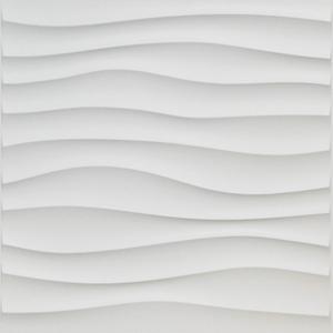 Art3d Plastic 3D Wall Panel PVC Wave Wall Design, White, 19.7" x 19.7" (12-Pack)