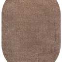 JONATHAN Y Haze Solid Low-Pile Brown 4x6 Oval Indoor Area Rug, Coastal,Bohemian,Minimalist,Classic, Easy-Cleaning for Living Room,Bedroom,Kitchen,Pet Friendly,Non-Shedding (SEU100J-4OV)