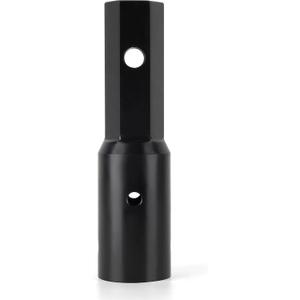23-053 Heavy Duty 2" Auger Adapter Coupler - CNC Machined Carbon Steel, Fully Welded - Female Round to Male Hex for Skid Steer, Tractor, Digger, Power Head, Fits Standard 2" Hex Auger Drill Bit