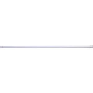 Adjustable Tension Steel Bathroom Shower Rod, 50-84 Inches, White Finish, No Drill  Design House, 564195