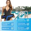 Sporti Swim Belts, Swim Float Jogbelt with Adjustable Belt for Water Fitness Exercises, Swimming Trainer Flotation Belt - Blue - L/XL