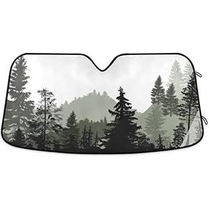 Mountain Windshield Sun Shade - Foldable Sun Shield for Car Windshield - 55" x 27.6"