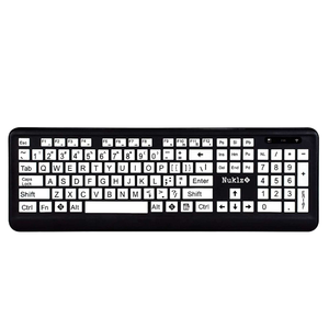 Large Print Computer Keyboard | Visually Impaired Keyboard | High Contrast Black and White Keys Makes Typing Easy | Perfect for Seniors and Those Just Learning to Type