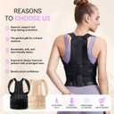 Posture Corrector for Women and Men, Adjustable Back Support Brace for Office, Home, Daily Wear, Breathable Shoulder Straightener for Upper Lower Back Pain Relief, Under Clothes Hunchback Correction, Medium