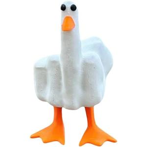 Funny Middle Finger Resin Garden Statue, Home Decoration Sculpture for Office Desk Gift