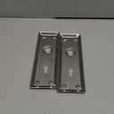 2 Pack Mortise Lock Door Plates for Interior Doors, Old Style Mortise Door Knob Cover Plate Replacement, Door Escutcheon Plates Brushed Nickel (Rectangular)