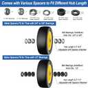 13x5.00-6 Flat Free Tire and Wheel Zero Turn Mower Front Tires with 3/4", 5/8" and 1/2" Bearings, 4.2"-7.3" Centered Hub, Compatible with Lawn Mower Garden Tractor by Cubesprings - 2Pack, 13x5.00-6 Yellow-2Pack