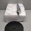 3 Lights Floor Lamp, Industrial Tree Lamp for Living Room Bedroom, Black Modern Dimmable Farmhouse Standing Lamp, Tall Pole with Clear Glass Shade