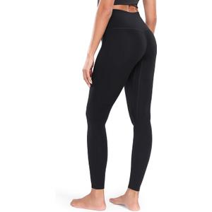 Colorfulkoala Womens High Waisted Leggings for Women 28" Inseam Tummy Control Leggings Full Length Buttery Soft Yoga Pants (Small, Black)
