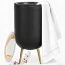 Luxury Towel Warmer Bucket, 23L Large Towel Warmers for Bathroom, with Stand, Ambient Light, Auto Shut Off, Relaxation Mode, Fits Three 40"x70" Towels, Bathrobes, Blankets, Great Gift Idea - Black