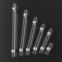 6 Pack 2 inch Cabinet Handles and Pulls for Cabinets and Drawers, Kitchen Bathroom Bedroom Pull Door Handle Single Hole Distance Glass Crystal Knobs Brushed Nickel